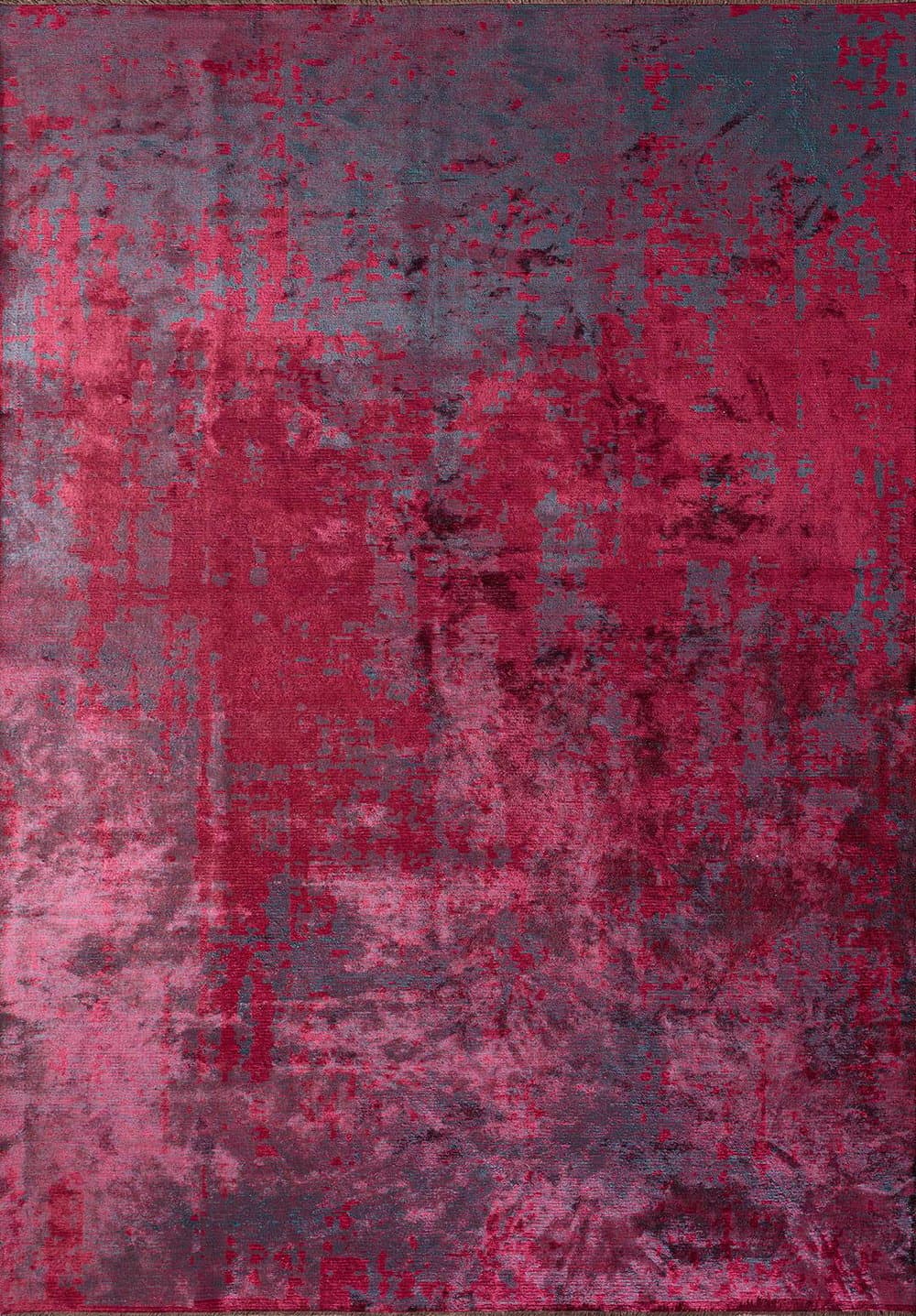 Horizon Magenta - Dark Damson - Dark Turquoise Rug image