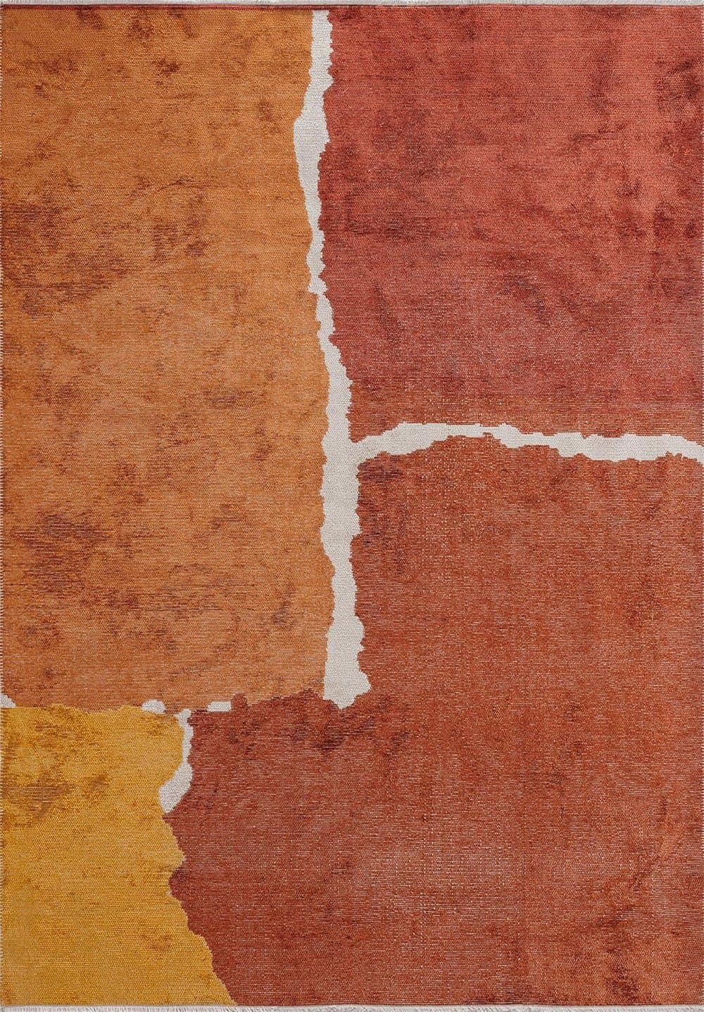 Los Angeles Dark Terra - Rust - Mustard - Terra - Ecru Rug image