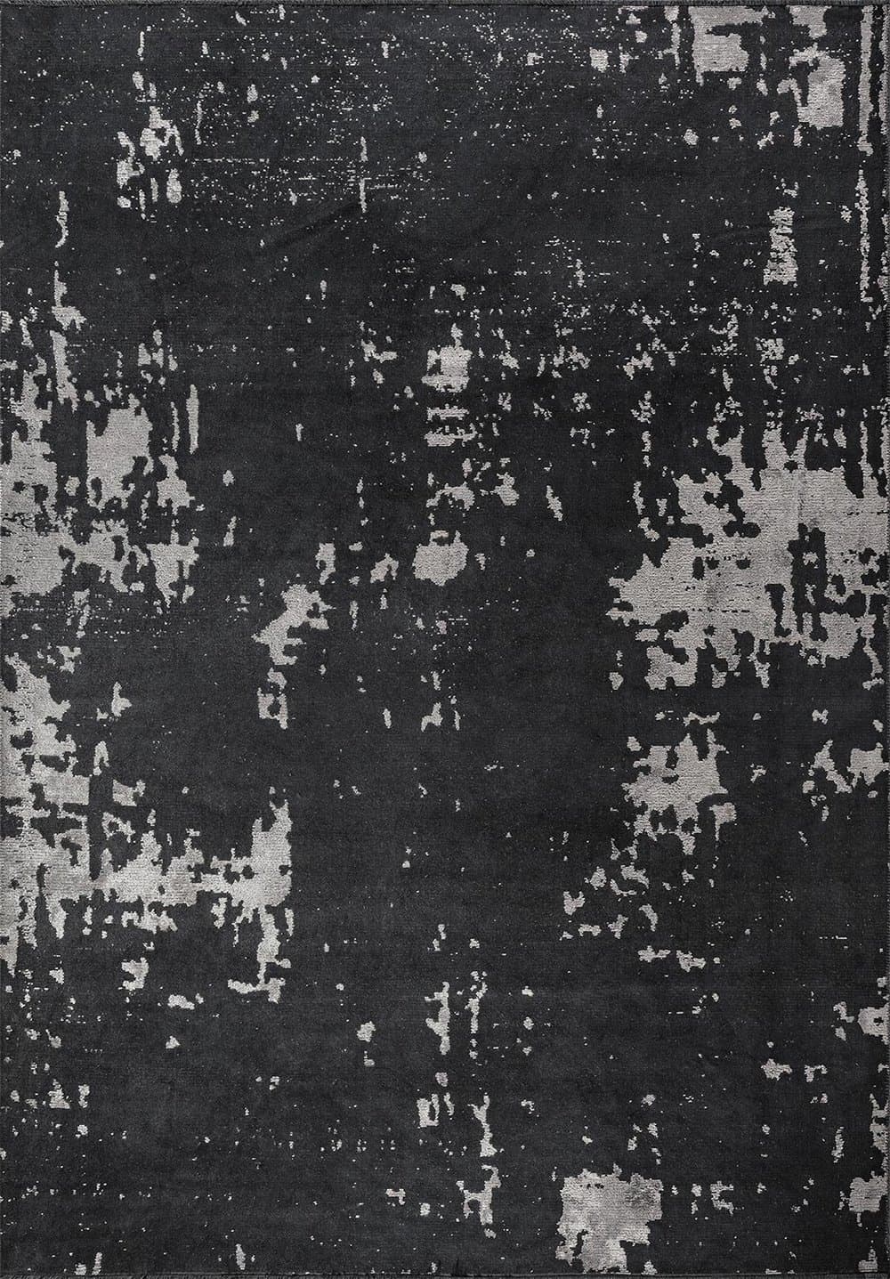 Verona Light Grey - Matte Black Rug image